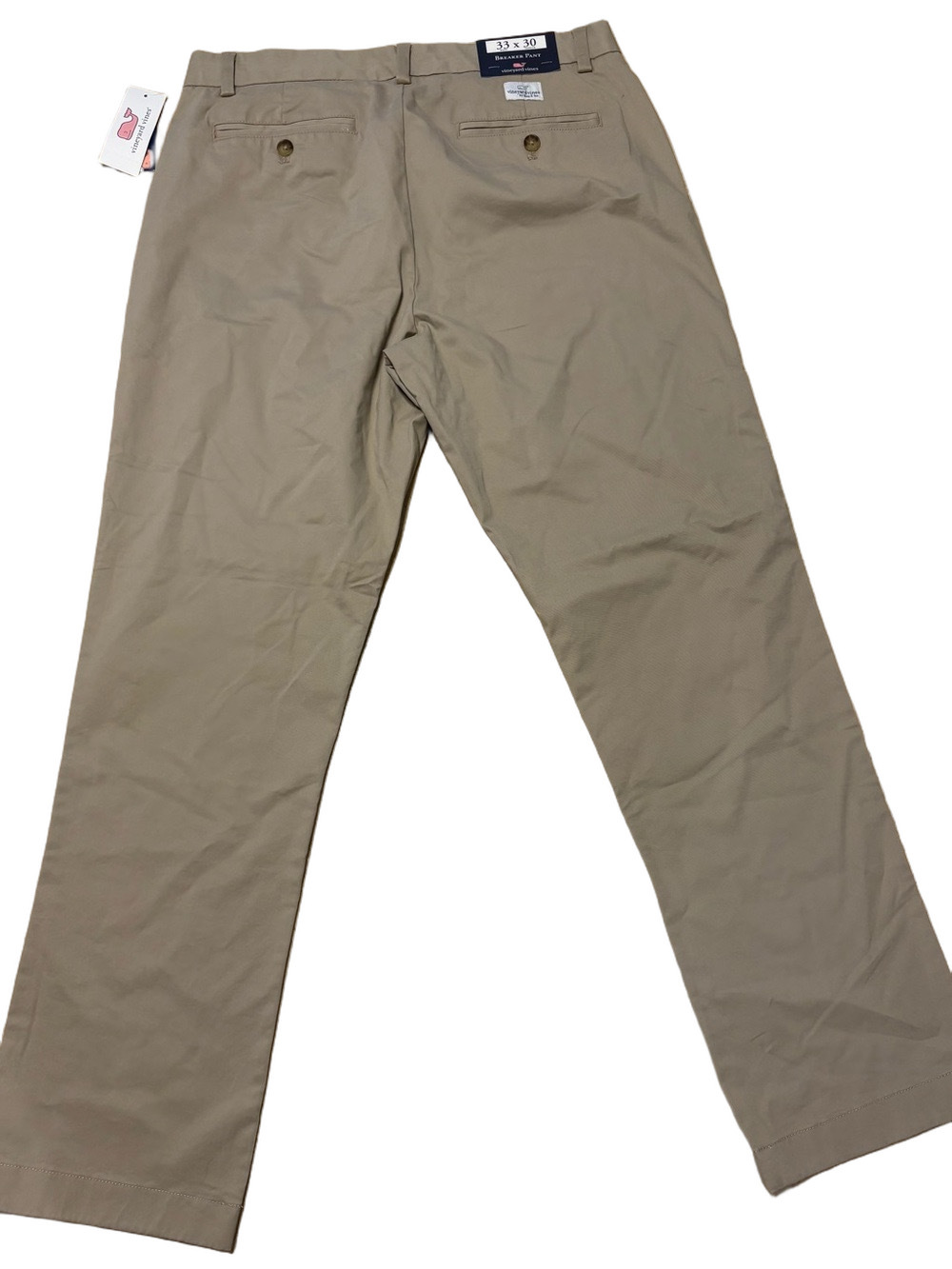 NWT Vineyard Vines Mens 33x30 Breaker Pant Khaki Chino Pants Beige Stretch NWT - Picture 3 of 6